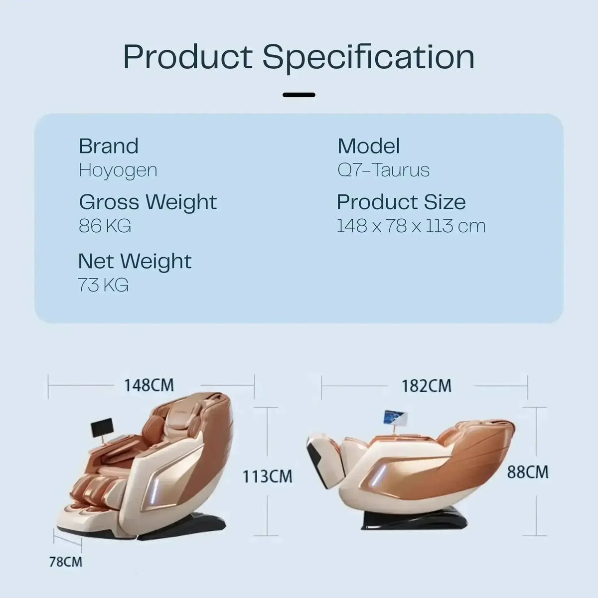 TAURUS Hoyogen Massage Chair (Pre-Owned) - Rotai Health - Best Massage Chair in Dubai UAE - Shop massage chairs in UAE, Saudi Arabia -Therapy Massage Chairs - Back, Neck, & Leg Pain Relief
