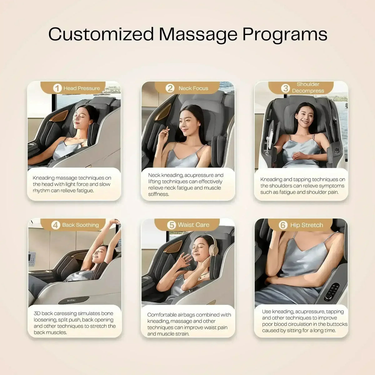 Royal Signature Massage Chair White (Display-Unit) - Rotai Health - Best Massage Chair in Dubai UAE - Shop massage chairs in UAE, Saudi Arabia -Therapy Massage Chairs - Back, Neck, & Leg Pain Relief