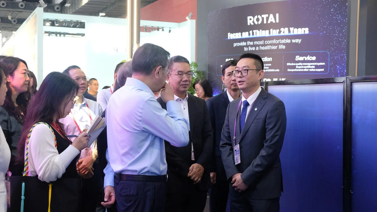 Senior trade officials visiting the ROTAI stand at Canton Fair 2024