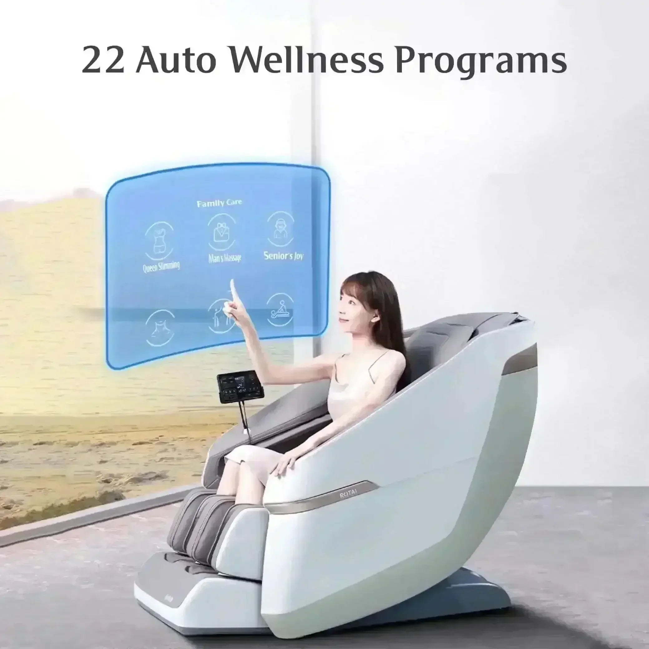 Jimny Massage Chair Grey (Pre-Owned) - Rotai Health - Best Massage Chair in Dubai UAE - Shop massage chairs in UAE, Saudi Arabia -Therapy Massage Chairs - Back, Neck, & Leg Pain Relief