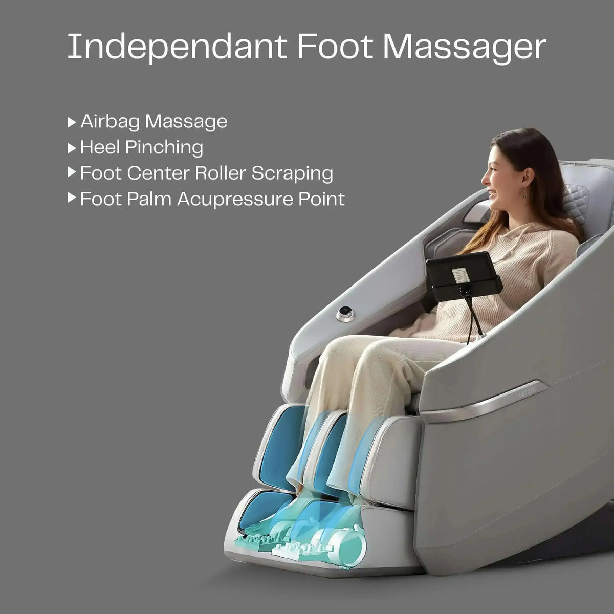 Ekanite 2 in 1 Massage Chair and Sofa Grey (Pre-Owned) - Rotai Health - Best Massage Chair in Dubai UAE - Shop massage chairs in UAE, Saudi Arabia -Therapy Massage Chairs - Back, Neck, & Leg Pain Relief