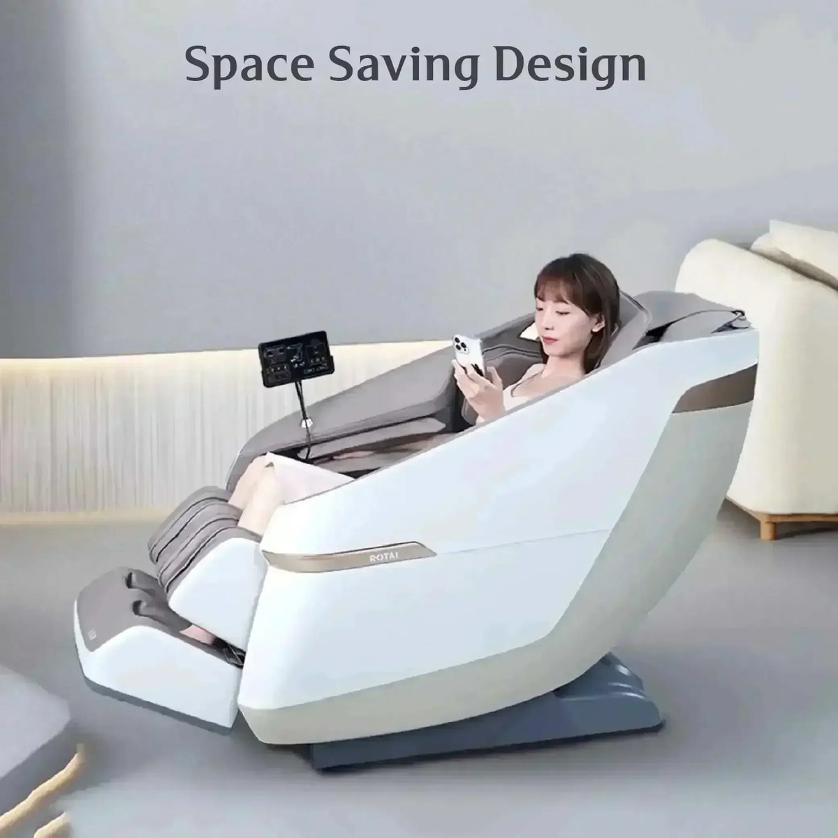 Jimny Massage Chair Grey (Pre-Owned) - Rotai Health - Best Massage Chair in Dubai UAE - Shop massage chairs in UAE, Saudi Arabia -Therapy Massage Chairs - Back, Neck, & Leg Pain Relief