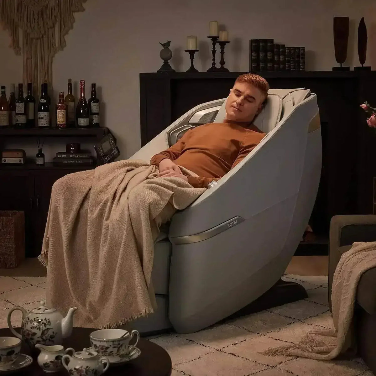 Ekanite 2 in 1 Massage Chair and Sofa Grey (Pre-Owned) - Rotai Health - Best Massage Chair in Dubai UAE - Shop massage chairs in UAE, Saudi Arabia -Therapy Massage Chairs - Back, Neck, & Leg Pain Relief