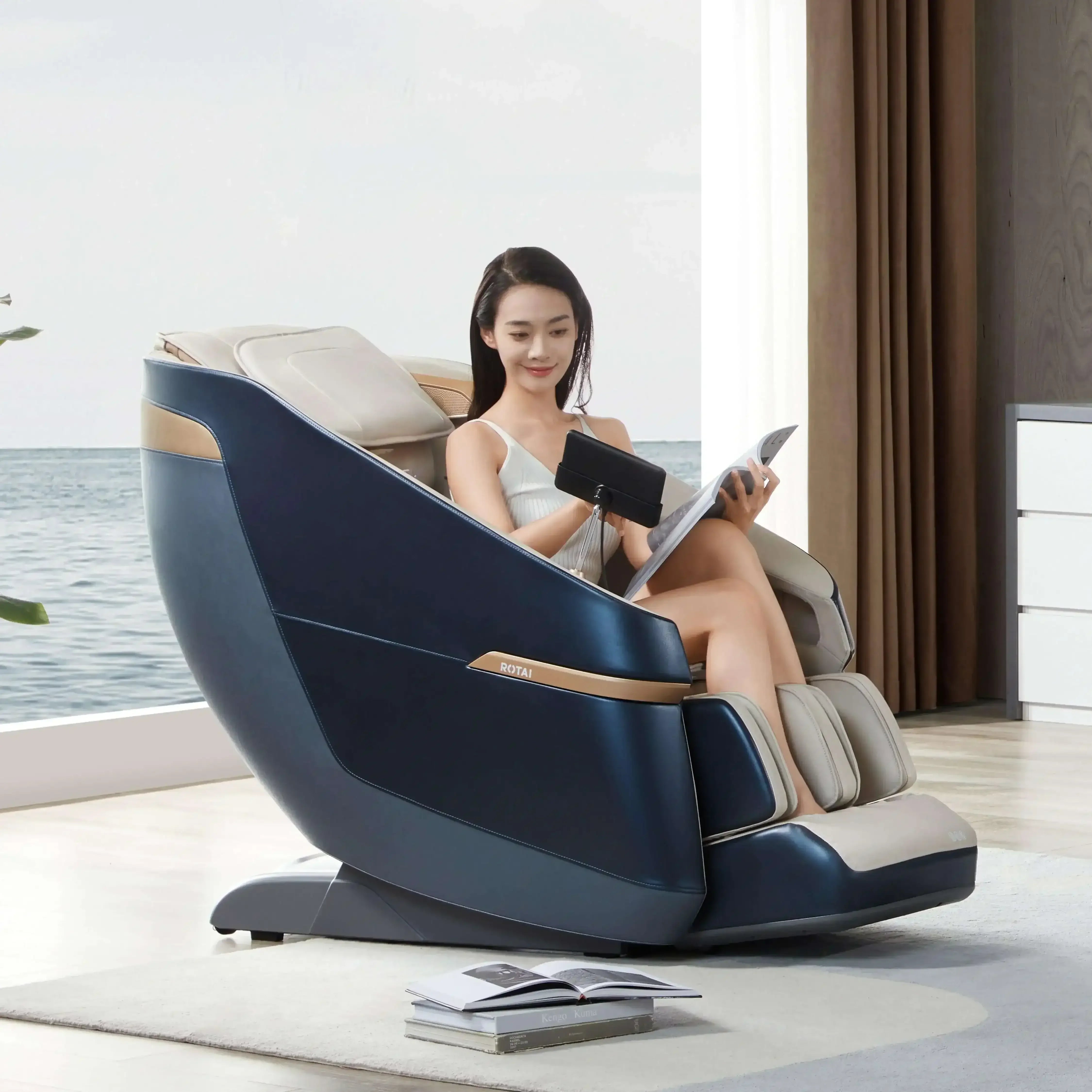 Jimny Massage Chair Blue (Display-Unit) - Rotai Health - Best Massage Chair in Dubai UAE - Shop massage chairs in UAE, Saudi Arabia -Therapy Massage Chairs - Back, Neck, & Leg Pain Relief
